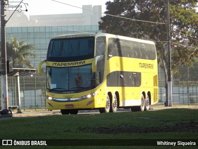 Viação Itapemirim 17405 na cidade de Vitória, Espírito Santo, Brasil, por Whitiney Siqueira. ID da foto: 6101210.