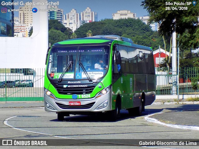 Transcooper > Norte Buss 1 6524 na cidade de São Paulo, São Paulo, Brasil, por Gabriel Giacomin de Lima. ID da foto: 6102513.