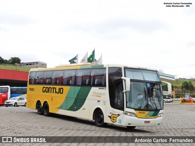 Empresa Gontijo de Transportes 11980 na cidade de João Monlevade, Minas Gerais, Brasil, por Antonio Carlos Fernandes. ID da foto: 6101270.