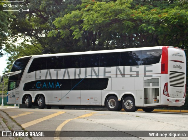 Auto Viação Catarinense 3702 na cidade de São Paulo, São Paulo, Brasil, por Whitiney Siqueira. ID da foto: 6101202.