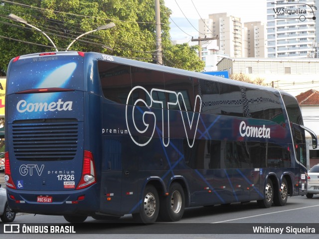 Viação Cometa 17326 na cidade de São Paulo, São Paulo, Brasil, por Whitiney Siqueira. ID da foto: 6104418.