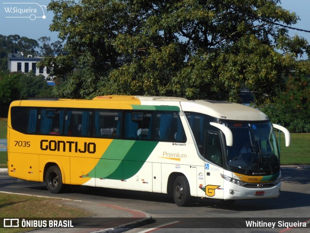 Empresa Gontijo de Transportes 7035 na cidade de Vitória, Espírito Santo, Brasil, por Whitiney Siqueira. ID da foto: 6104432.