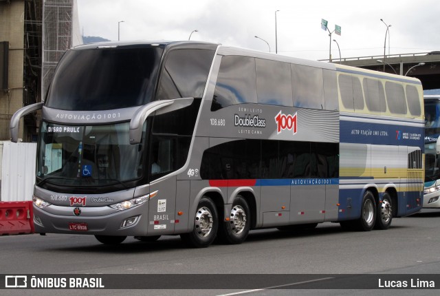 Auto Viação 1001 108.680 na cidade de Rio de Janeiro, Rio de Janeiro, Brasil, por Lucas Lima. Número da foto: #6104524.