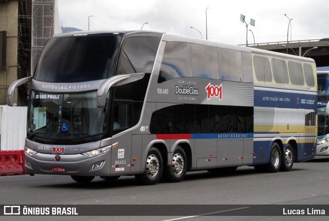 Auto Viação 1001 108.680 na cidade de Rio de Janeiro, Rio de Janeiro, Brasil, por Lucas Lima. ID da foto: 6104524.