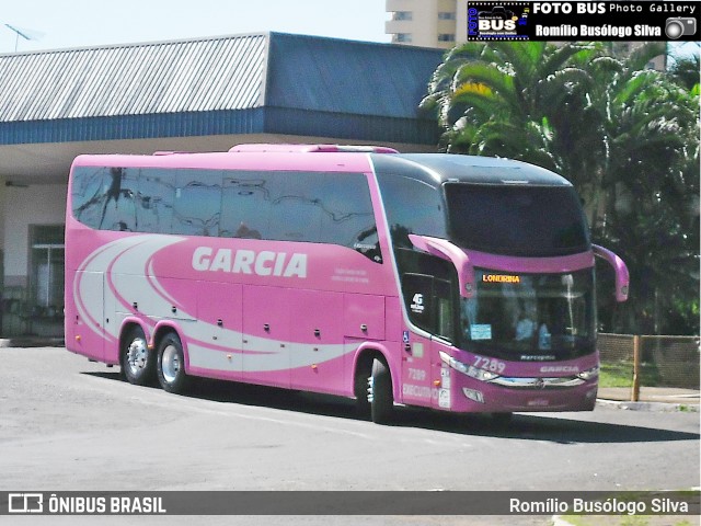 Viação Garcia 7289 na cidade de Rolândia, Paraná, Brasil, por Romílio Busólogo Silva . ID da foto: 6104222.