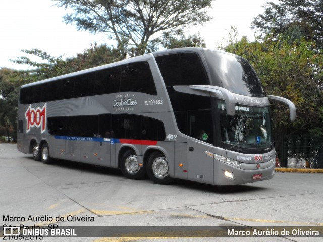 Auto Viação 1001 RJ 108.683 na cidade de São Paulo, São Paulo, Brasil, por Marco Aurélio de Oliveira. Número da foto: #6105558.
