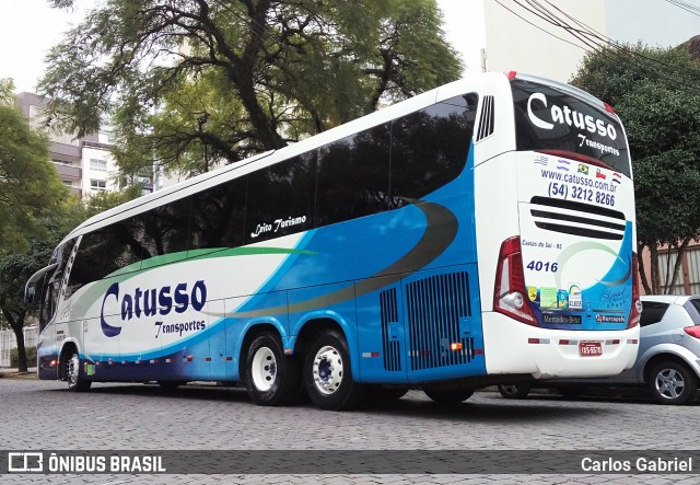 Catusso Transportes 4016 na cidade de Caxias do Sul, Rio Grande do Sul, Brasil, por Carlos Gabriel. ID da foto: 6105990.