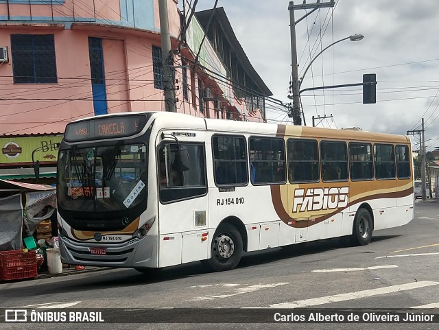 Transportes Fabio's RJ 154.010 na cidade de Rio de Janeiro, Rio de Janeiro, Brasil, por Carlos Alberto de Oliveira Júnior. ID da foto: 6105333.