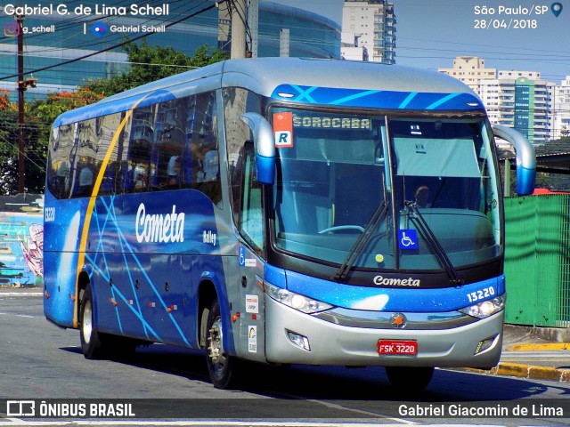 Viação Cometa 13220 na cidade de São Paulo, São Paulo, Brasil, por Gabriel Giacomin de Lima. Número da foto: #6108084.