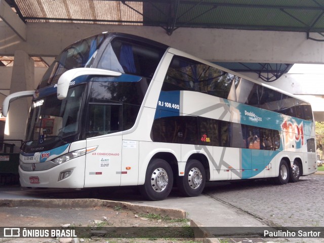 Auto Viação 1001 RJ 108.402 na cidade de Joinville, Santa Catarina, Brasil, por Paulinho Sartor. ID da foto: 6107102.