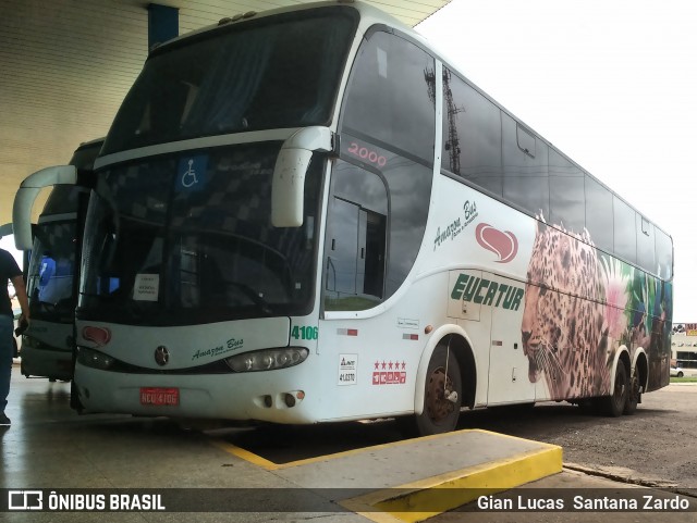 Eucatur - Empresa União Cascavel de Transportes e Turismo 4106 na cidade de Sonora, Mato Grosso do Sul, Brasil, por Gian Lucas  Santana Zardo. ID da foto: 6107093.