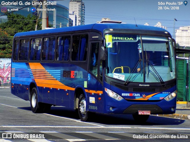 Breda Transportes e Serviços 2884 na cidade de São Paulo, São Paulo, Brasil, por Gabriel Giacomin de Lima. Número da foto: #6108060.