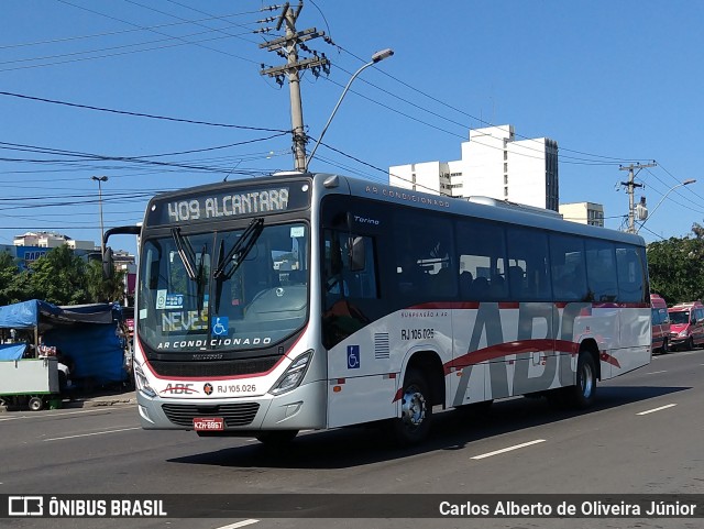 Auto Viação ABC RJ 105.026 na cidade de Niterói, Rio de Janeiro, Brasil, por Carlos Alberto de Oliveira Júnior. Número da foto: #6110143.