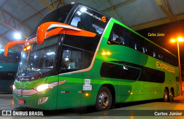 Expresso Transporte e Turismo Ltda. 3110 na cidade de Uberaba, Minas Gerais, Brasil, por Carlos Júnior. ID da foto: 6109951.