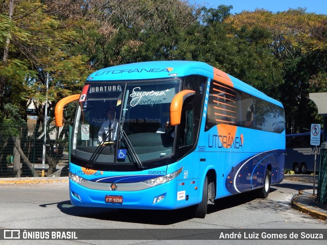 Litorânea Transportes Coletivos 5687 na cidade de São Paulo, São Paulo, Brasil, por André Luiz Gomes de Souza. ID da foto: 6109647.