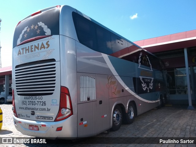 Athenas Turismo 3020 na cidade de Araquari, Santa Catarina, Brasil, por Paulinho Sartor. ID da foto: 6110435.