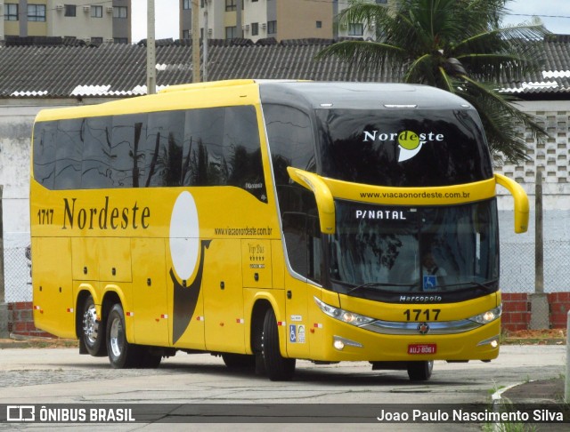 Viação Nordeste 1717 na cidade de Natal, Rio Grande do Norte, Brasil, por Joao Paulo Nascimento Silva. ID da foto: 6110974.