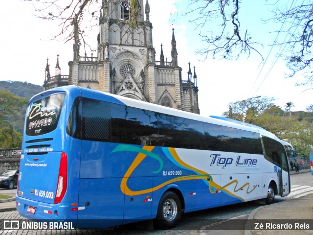 Top Line Turismo RJ 659.003 na cidade de Petrópolis, Rio de Janeiro, Brasil, por Zé Ricardo Reis. ID da foto: 6111917.