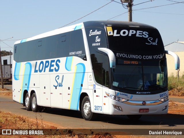 LopeSul Transportes - Lopes e Oliveira Transportes e Turismo - Lopes Sul 2073 na cidade de Rio Verde, Goiás, Brasil, por Daniel Henrique. ID da foto: 6110849.