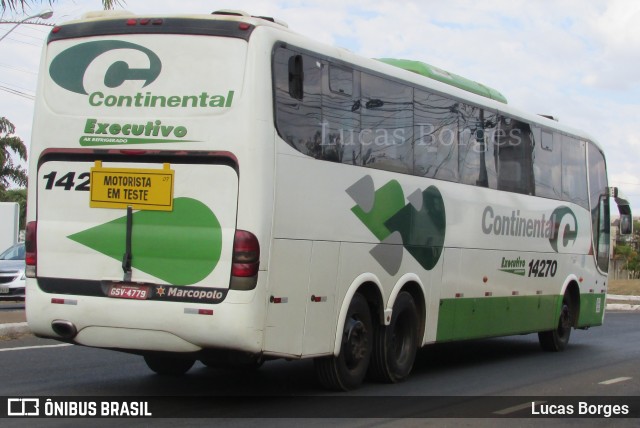 Viação Continental de Transportes 14270 na cidade de Araxá, Minas Gerais, Brasil, por Lucas Borges . ID da foto: 6111926.