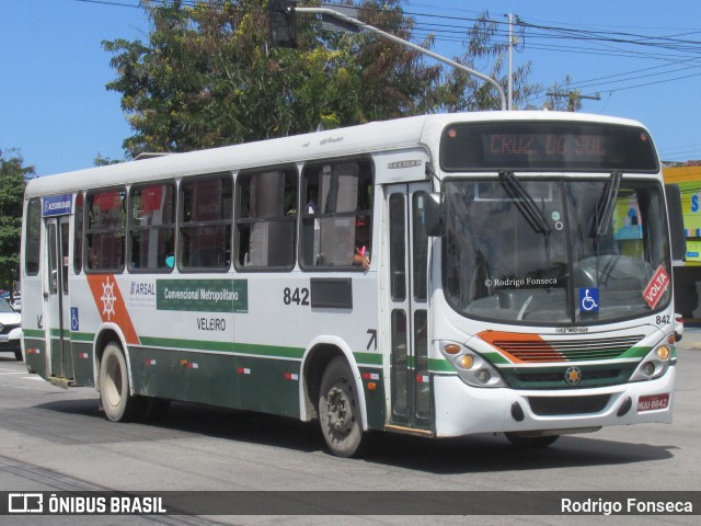 Auto Viação Veleiro 842 na cidade de Maceió, Alagoas, Brasil, por Rodrigo Fonseca. ID da foto: 6112345.