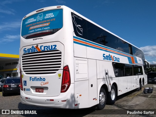 VUSC - Viação União Santa Cruz 3400 na cidade de Joinville, Santa Catarina, Brasil, por Paulinho Sartor. ID da foto: 6082611.