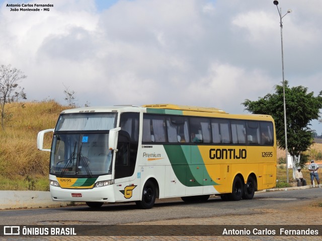 Empresa Gontijo de Transportes 12695 na cidade de João Monlevade, Minas Gerais, Brasil, por Antonio Carlos Fernandes. ID da foto: 6114320.