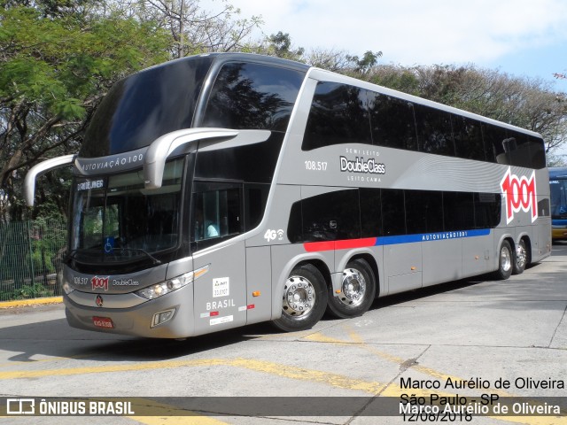 Auto Viação 1001 108.517 na cidade de São Paulo, São Paulo, Brasil, por Marco Aurélio de Oliveira. Número da foto: #6114512.