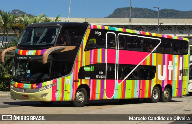 UTIL - União Transporte Interestadual de Luxo 11866 na cidade de Rio de Janeiro, Rio de Janeiro, Brasil, por Marcelo Candido de Oliveira. Número da foto: #6115855.