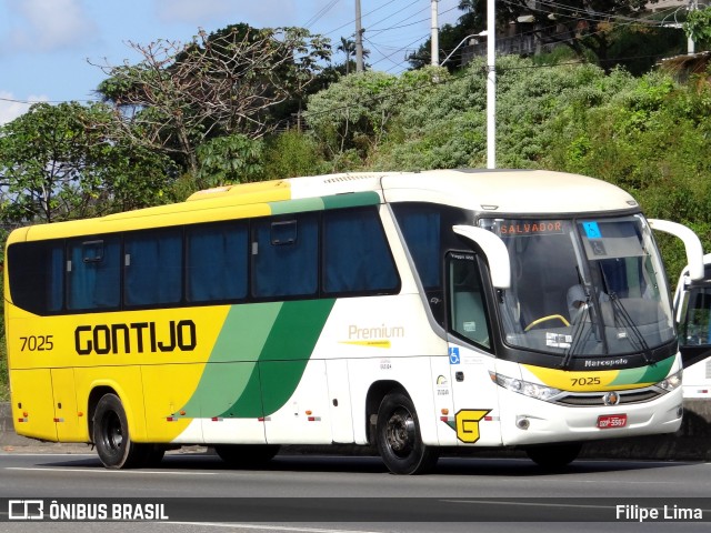 Empresa Gontijo de Transportes 7025 na cidade de Salvador, Bahia, Brasil, por Filipe Lima. ID da foto: 6115876.