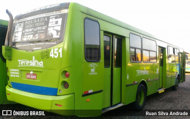 Taguatur - Taguatinga Transporte e Turismo 03451 na cidade de Teresina, Piauí, Brasil, por Ruan Silva Andrade. Número da foto: #6118274.