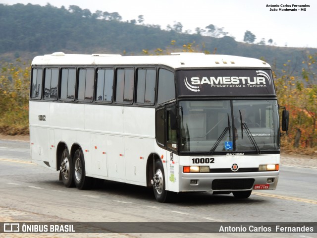 Samestur Fretamento e Turismo 10002 na cidade de João Monlevade, Minas Gerais, Brasil, por Antonio Carlos Fernandes. ID da foto: 6119430.