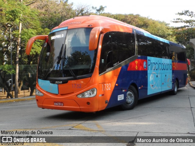 Viação Piracicabana 1732 na cidade de São Paulo, São Paulo, Brasil, por Marco Aurélio de Oliveira. ID da foto: 6120449.