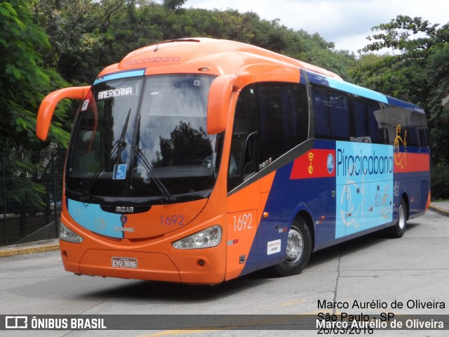 Viação Piracicabana 1692 na cidade de São Paulo, São Paulo, Brasil, por Marco Aurélio de Oliveira. Número da foto: #6120525.