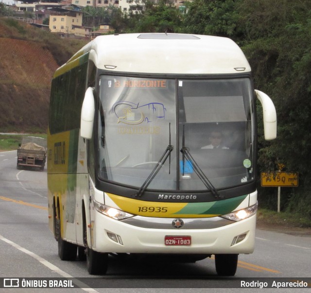 Empresa Gontijo de Transportes 18935 na cidade de Nova Era, Minas Gerais, Brasil, por Rodrigo  Aparecido. Número da foto: #6121638.