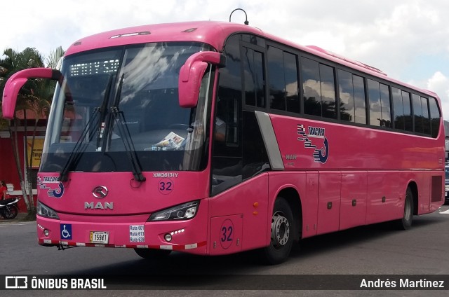TRACOPA - Transportes Costarricenses Panameños 32 na cidade de Costa Rica, Mato Grosso do Sul, Brasil, por Andrés Martínez Rodríguez. Número da foto: #6122275.