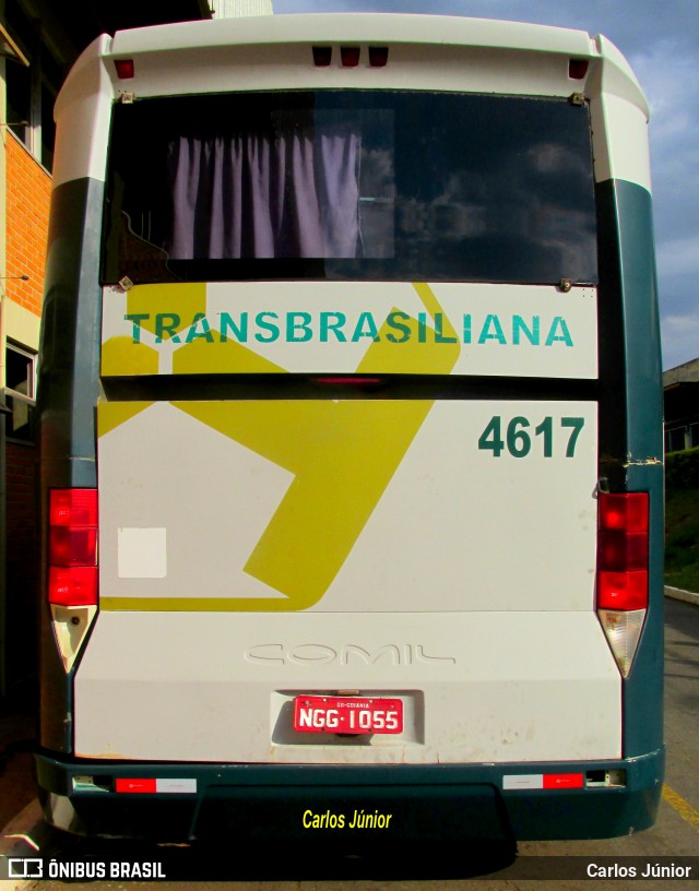 Transbrasiliana Transportes e Turismo 4617 na cidade de Goiânia, Goiás, Brasil, por Carlos Júnior. ID da foto: 6125230.