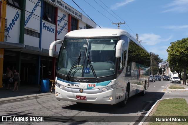 Auto Viação 1001 RJ 108.420 na cidade de Cabo Frio, Rio de Janeiro, Brasil, por Gabriel Moura. ID da foto: 6124923.