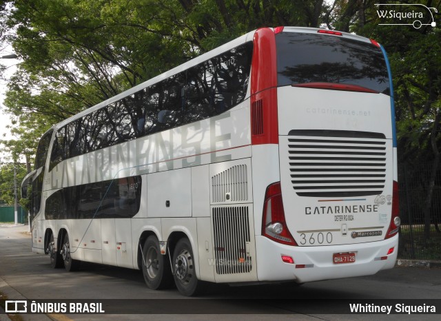 Auto Viação Catarinense 3600 na cidade de São Paulo, São Paulo, Brasil, por Whitiney Siqueira. ID da foto: 6124545.