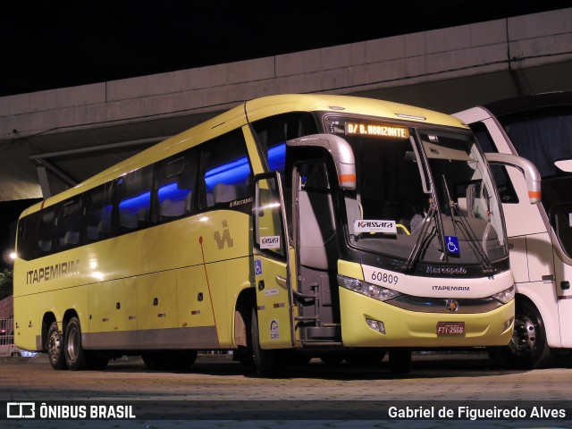 Viação Itapemirim 60809 na cidade de Belo Horizonte, Minas Gerais, Brasil, por Gabriel de Figueiredo Alves. ID da foto: 6123963.