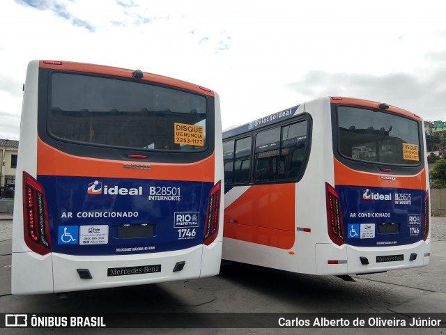 Viação Ideal B28501 na cidade de Rio de Janeiro, Rio de Janeiro, Brasil, por Carlos Alberto de Oliveira Júnior. ID da foto: 6124149.