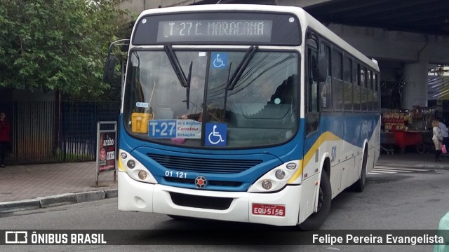 Viação Guaianazes 01 121 na cidade de Santo André, São Paulo, Brasil, por Felipe Pereira Evangelista. Número da foto: #6123875.