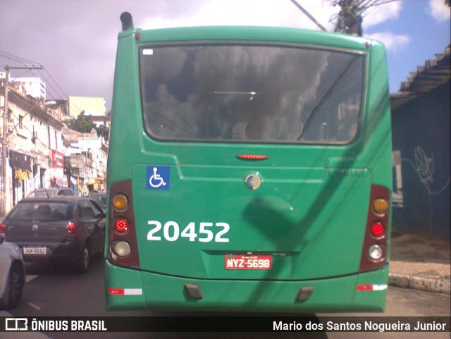OT Trans - Ótima Salvador Transportes 20452 na cidade de Salvador, Bahia, Brasil, por Mario dos Santos Nogueira Junior. Número da foto: #6126387.