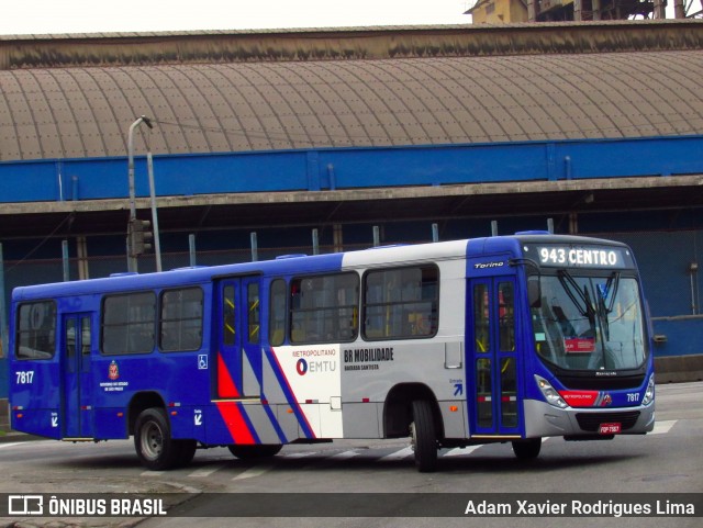 BR Mobilidade Baixada Santista 7817 na cidade de Santos, São Paulo, Brasil, por Adam Xavier Rodrigues Lima. Número da foto: #6127881.