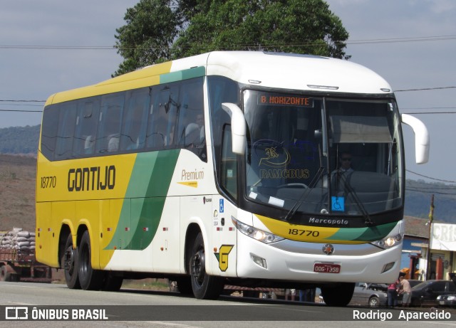 Empresa Gontijo de Transportes 18770 na cidade de Bela Vista de Minas, Minas Gerais, Brasil, por Rodrigo  Aparecido. Número da foto: #6127920.