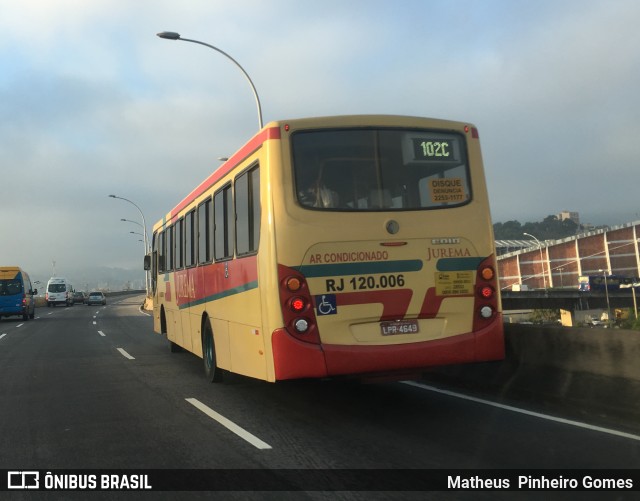 Auto Viação Jurema RJ 120.006 na cidade de Brasil, por Matheus  Pinheiro Gomes. Número da foto: #6126272.
