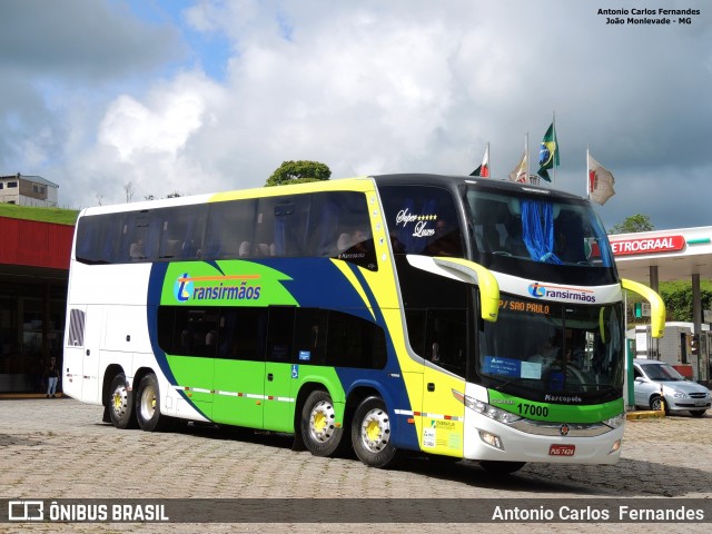 Transirmãos Turismo 17000 na cidade de João Monlevade, Minas Gerais, Brasil, por Antonio Carlos Fernandes. Número da foto: #6126840.