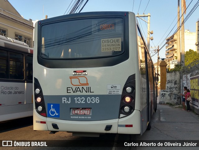 Evanil Transportes e Turismo RJ 132.036 na cidade de Rio de Janeiro, Rio de Janeiro, Brasil, por Carlos Alberto de Oliveira Júnior. Número da foto: #6126132.