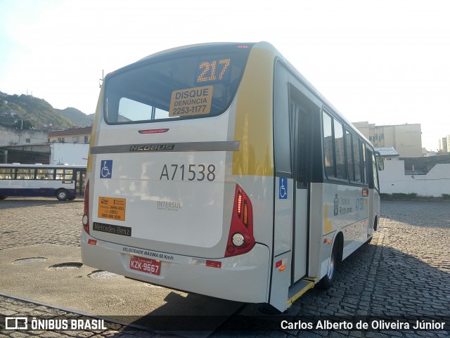 Viação Nossa Senhora das Graças A71538 na cidade de Rio de Janeiro, Rio de Janeiro, Brasil, por Carlos Alberto de Oliveira Júnior. Número da foto: #6126128.