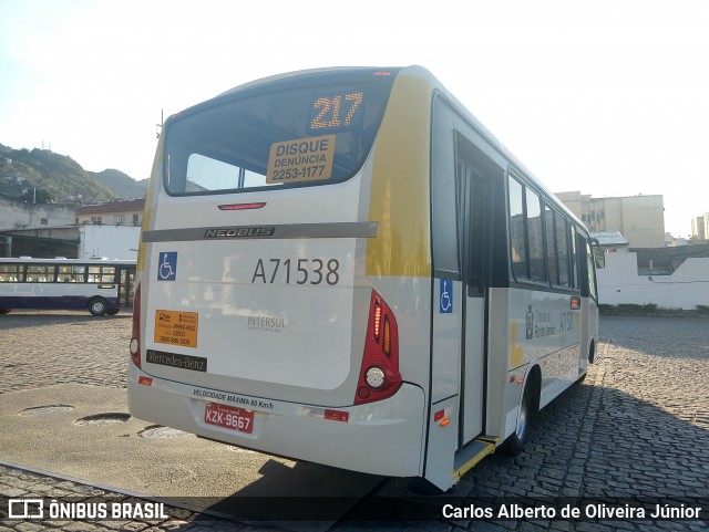 Viação Nossa Senhora das Graças A71538 na cidade de Rio de Janeiro, Rio de Janeiro, Brasil, por Carlos Alberto de Oliveira Júnior. ID da foto: 6126128.